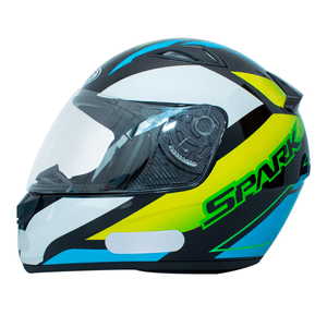Capacete EBF Spark Mixed Azul Preto Verde