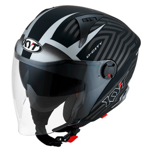 Capacete KYT D-City Lucent Fosco Preto Silver