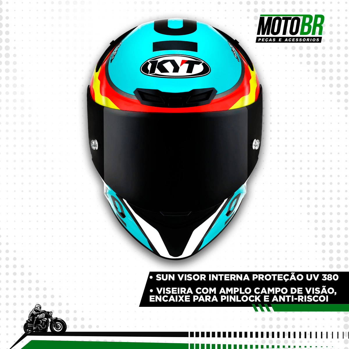 Capacete Original KYT TT Course Jaume Masia Leopard MotoBR