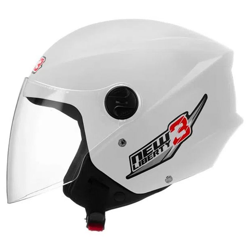  Capacete Moto New Liberty Three Branco 56 : Automotriz