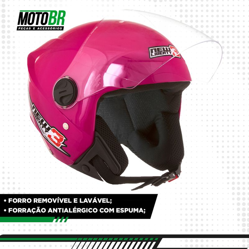  Capacete Moto New Liberty Three Branco 56 : Automotriz