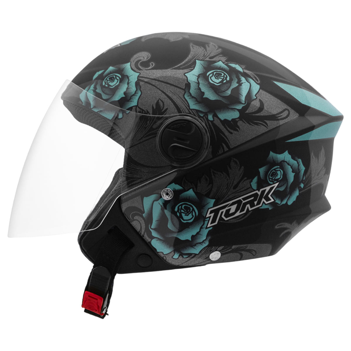 Capacete Pro Tork New Liberty 3 Flowers Fosco Azul Preto