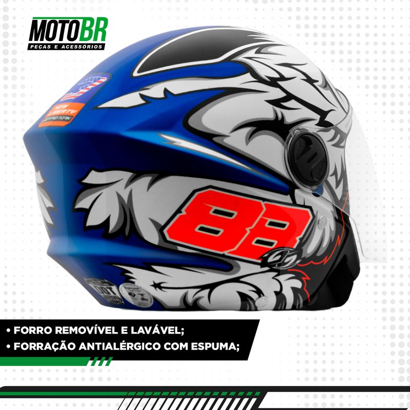 Capacete Pro Tork New Liberty 3 GP 88 Azul