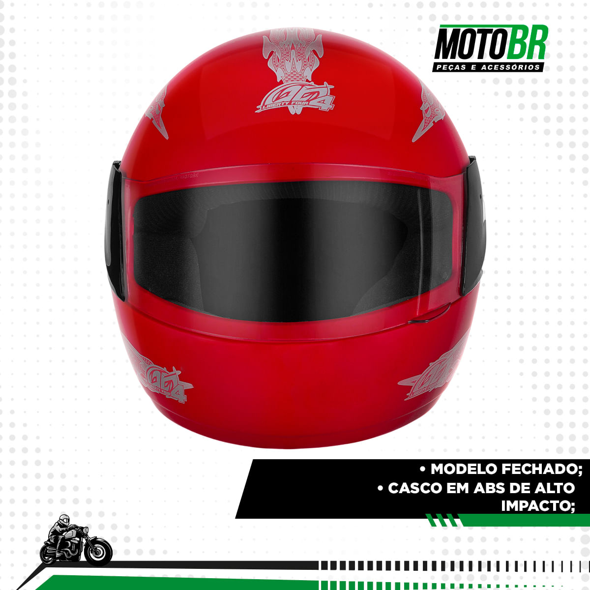 Capacete Pro Tork Liberty Four Vermelho - MotoBR