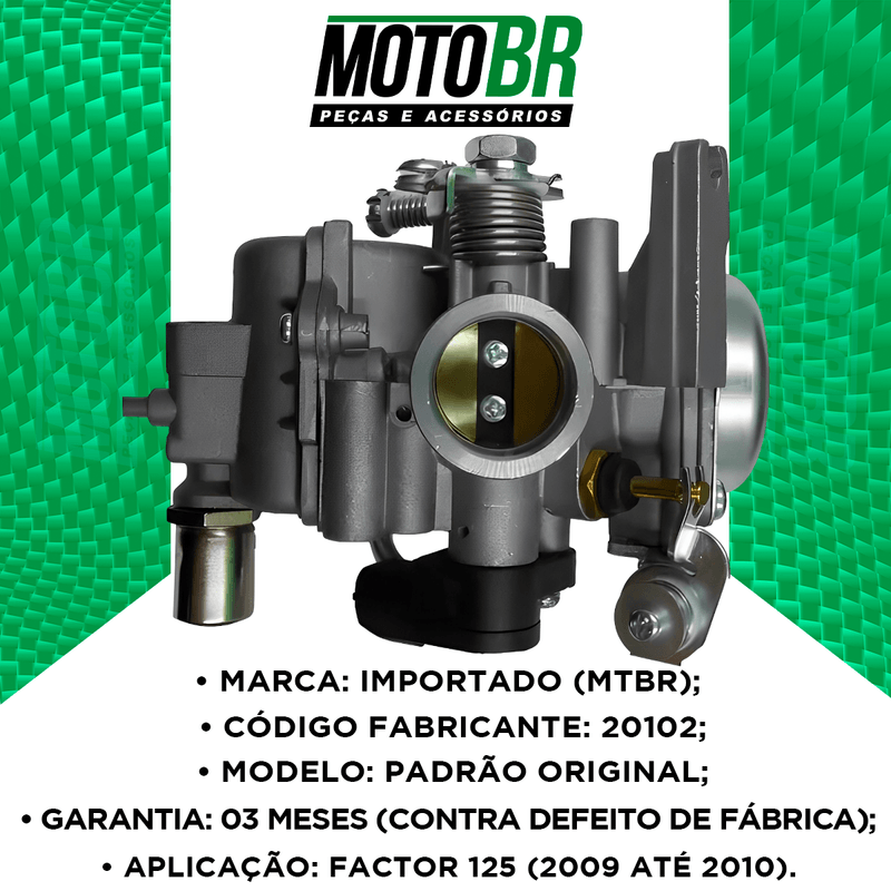 Carburador-Completo-YBR-125-Factor-2009-Ate-2010---MTBR-2