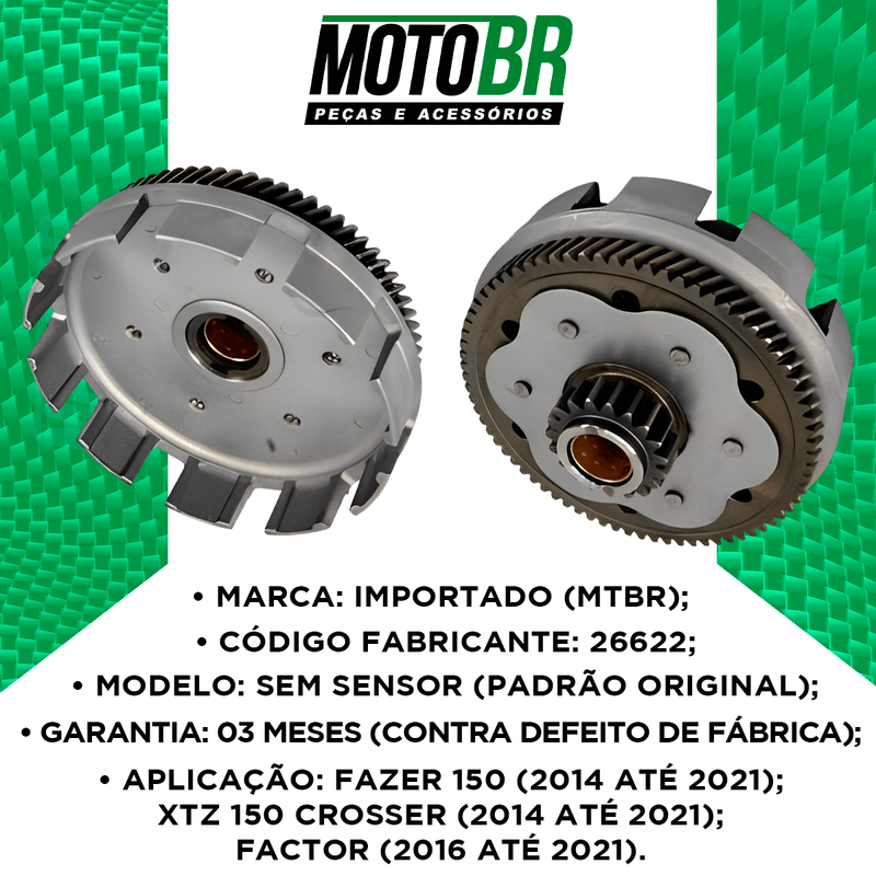 Campana-Embreagem-Fazer-Factor-150-Crosser-150-2014-Ate-2021-2