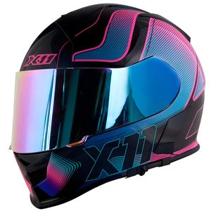 Capacete X11 Revo Pro Tronix Rosa Acqua