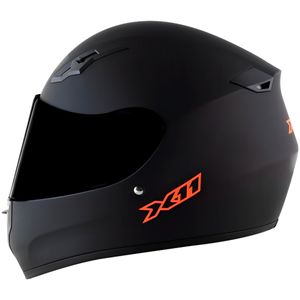 Capacete X11 Trust Pro Shadow HVZ Preto Laranja Fosco