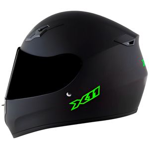 Capacete X11 Trust Pro Shadow HVZ Preto Neon Fosco