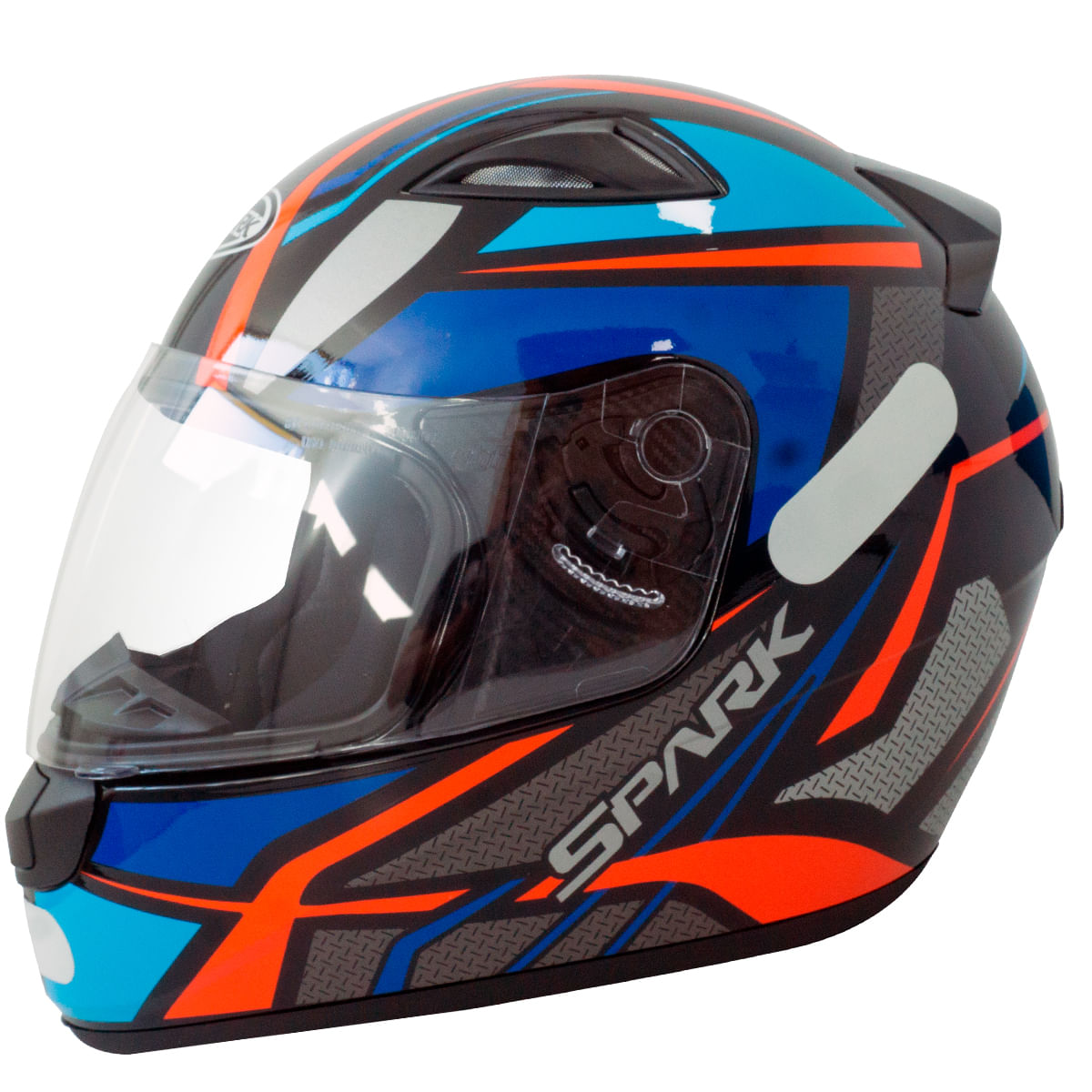 Capacete EBF Spark Spider Preto Azul