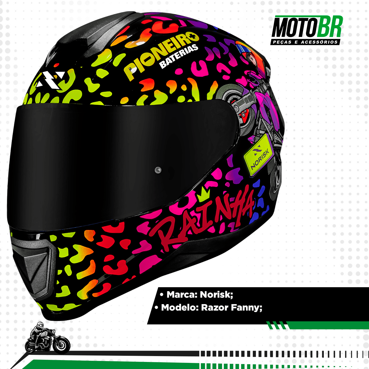 Capacete Original Norisk Razor Fanny Wheeling - MotoBR