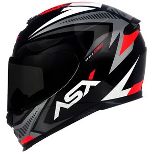 Capacete ASX Eagle Street Preto Grafite Branco