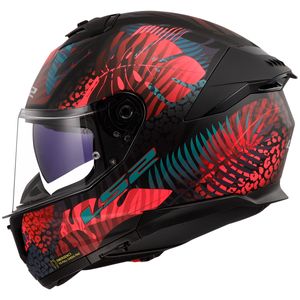 Capacete LS2 FF808 Stream 2 Jungle Fosco Preto Rosa Azul