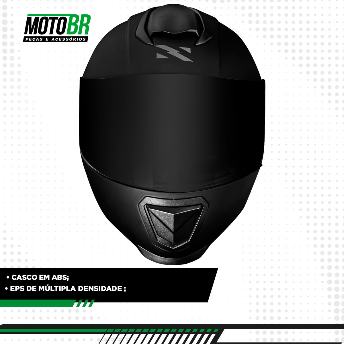 Capacete Original Norisk Razor Preto Fosco Solid Edition - MotoBR