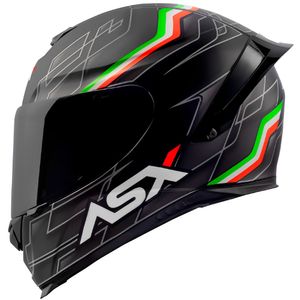 Capacete ASX Eagle Racing Italy Preto Fosco