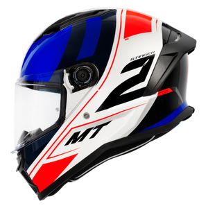 Capacete MT Stinger 2 Poun A7 Branco Vermelho