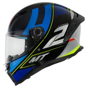 Capacete MT Stinger 2 Poun B6 Fosco Azul