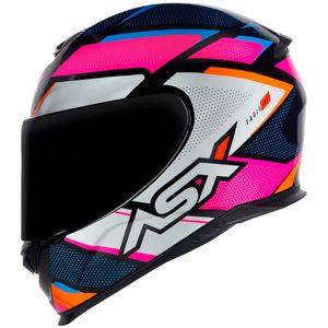 Capacete ASX Eagle Fast Preto Rosa Branco