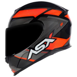Capacete ASX Eagle Fast Preto Vermelho Grafite
