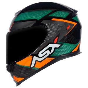 Capacete ASX Eagle Fast Preto Verde Grafite