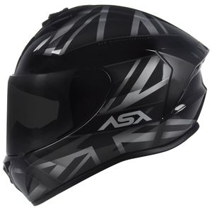 Capacete ASX Draken UK Preto Cinza