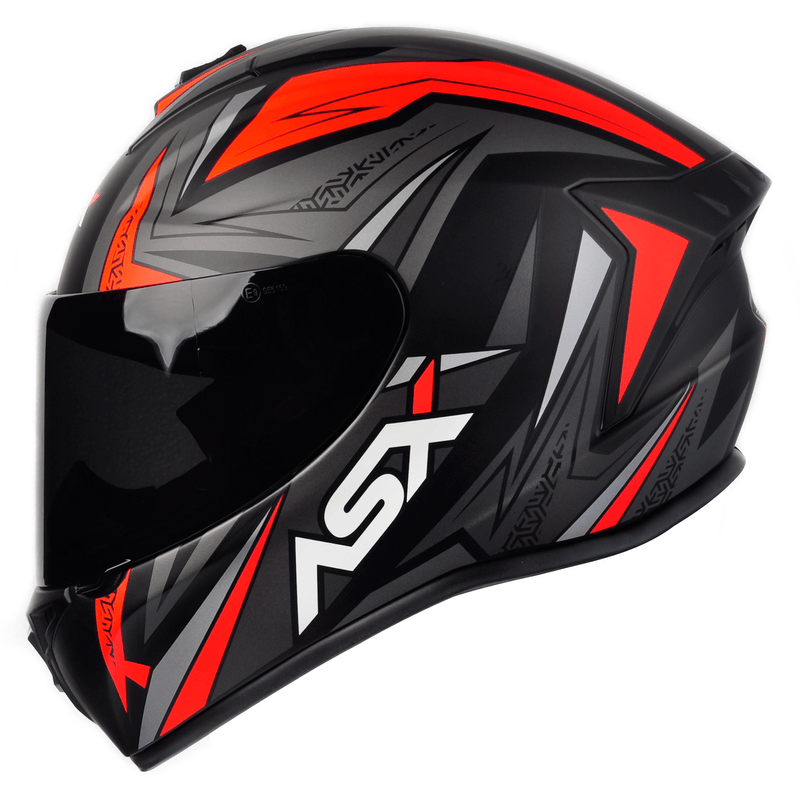 CAPACETE-ASX-DRAKEN-VECTOR-FOSCO-PRETO-CINZA-VERMELHO-1