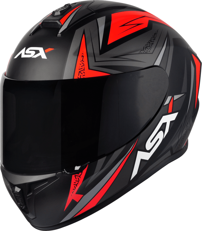 CAPACETE-ASX-DRAKEN-VECTOR-FOSCO-PRETO-CINZA-VERMELHO-2