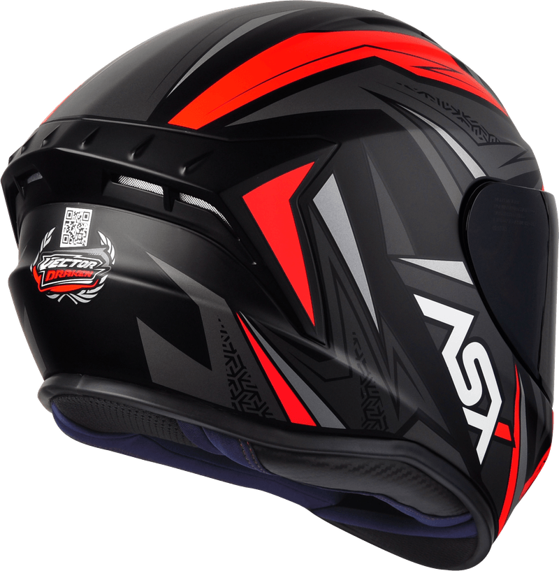 CAPACETE-ASX-DRAKEN-VECTOR-FOSCO-PRETO-CINZA-VERMELHO-7