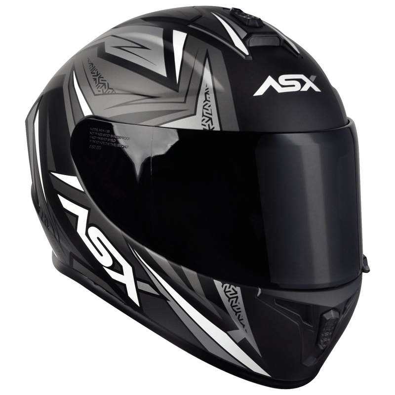 CAPACETE-ASX-DRAKEN-VECTOR-FOSCO-PRETO-CINZA-4