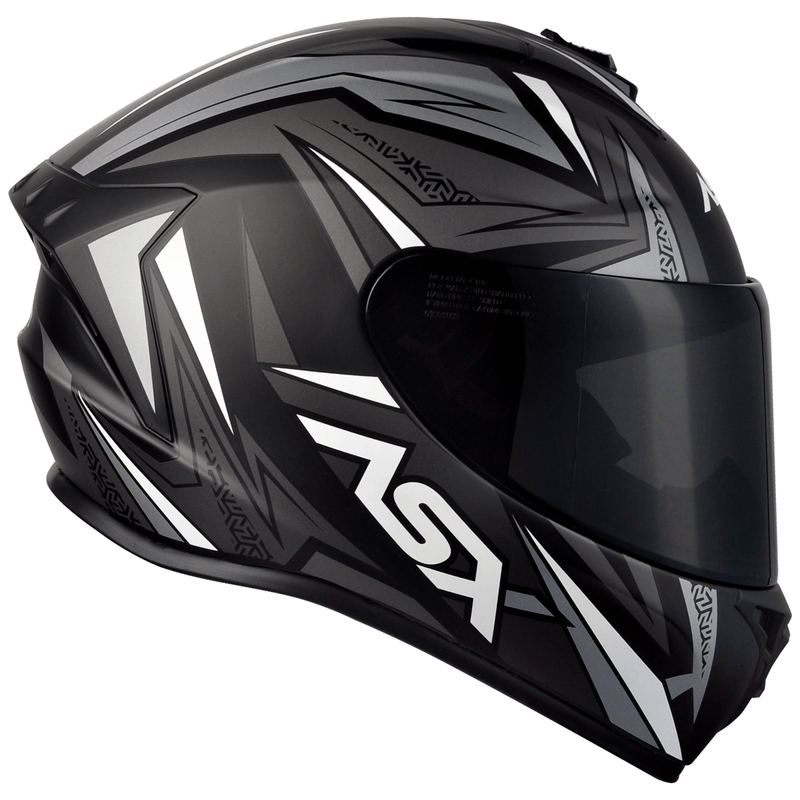 CAPACETE-ASX-DRAKEN-VECTOR-FOSCO-PRETO-CINZA-5
