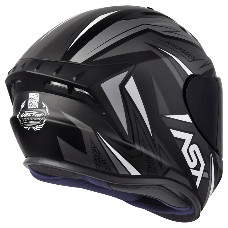 CAPACETE-ASX-DRAKEN-VECTOR-FOSCO-PRETO-CINZA-6