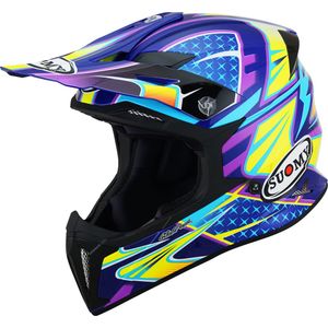 Capacete Suomy X-Wing Duel Light Azul Rosa