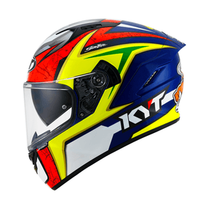 Capacete KYT NF-R Dalla Porta Replica Vermelho Azul Amarelo