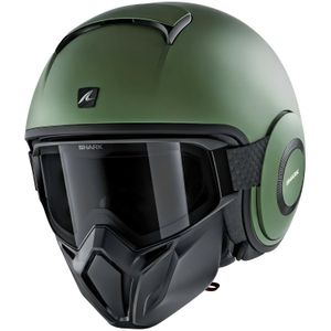 Capacete Shark Street Drak Blank Fosco Verde GMA