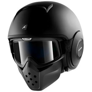 Capacete Shark Street Drak Blank Fosco Preto KMA