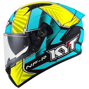 Capacete KYT NF-R Xavi Fores 2021 Fosco Amarelo Verde