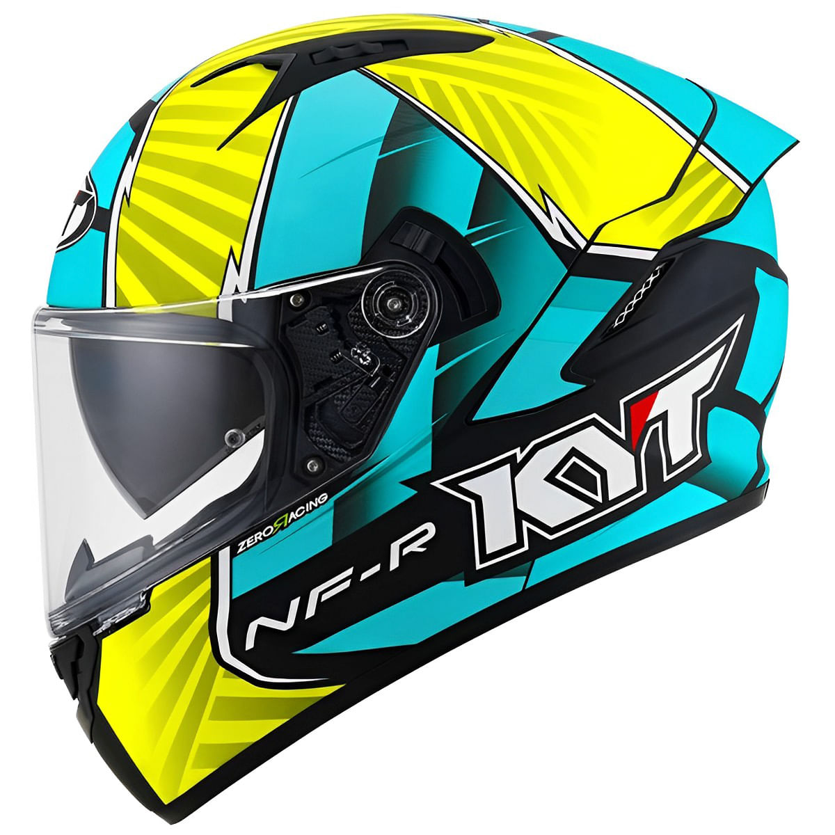 Capacete Original KYT NF-R Xavi Fores 2021 Fosco Amarelo Verde
