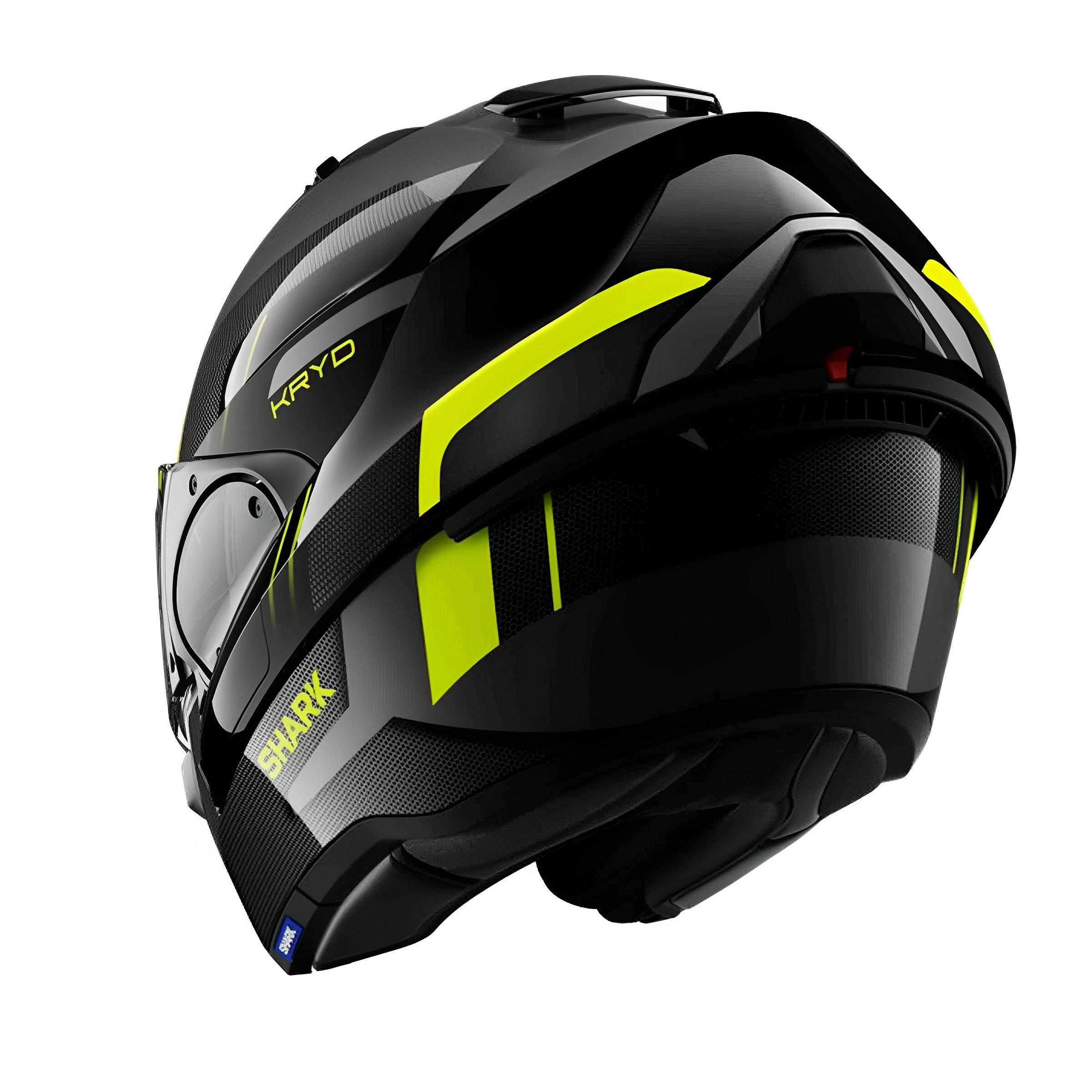 Capacete Shark Evo ES Kryd Preto Antracite Amarelo AKY - MotoBR