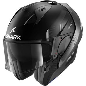 Capacete Shark Evo ES Kryd Fosco Preto Antracite Prata KAS