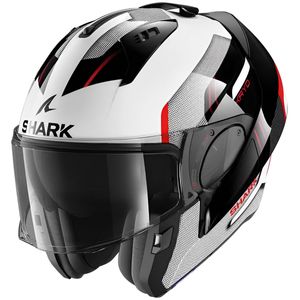 Capacete Shark Evo ES Kryd Branco Preto Vermelho WKR