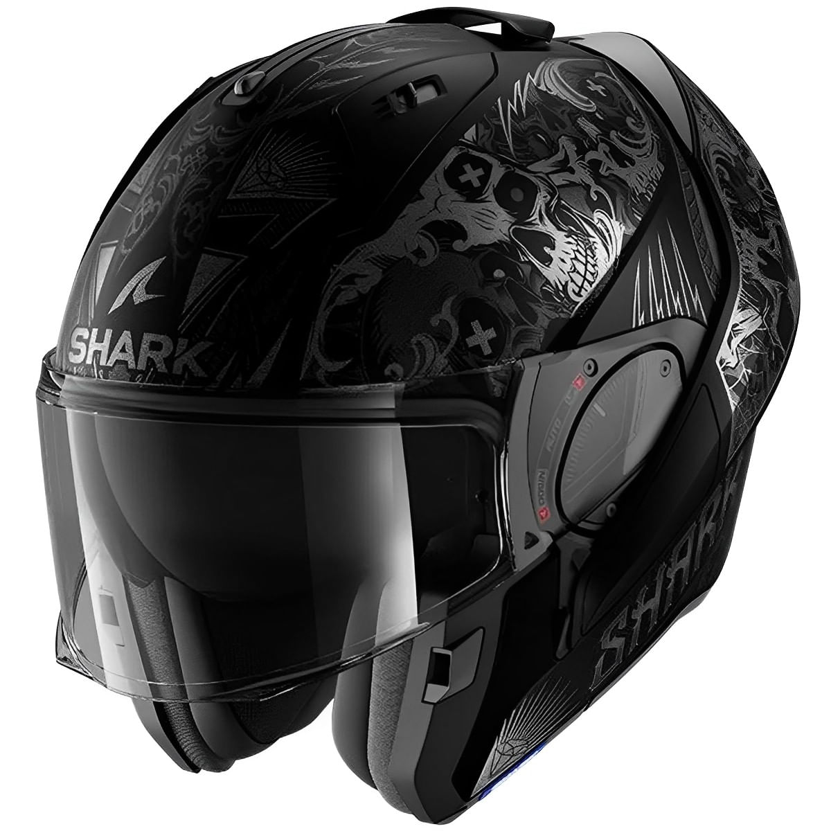 Capacete Shark Evo ES K-Rozen Fosco Preto Antracite KAA - MotoBR