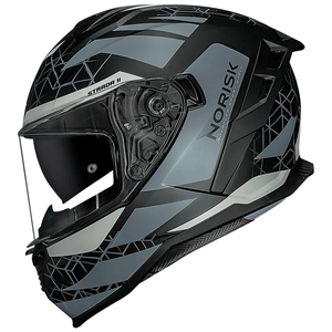 Capacete Norisk Strada 2 Evoque Preto Cinza Fosco