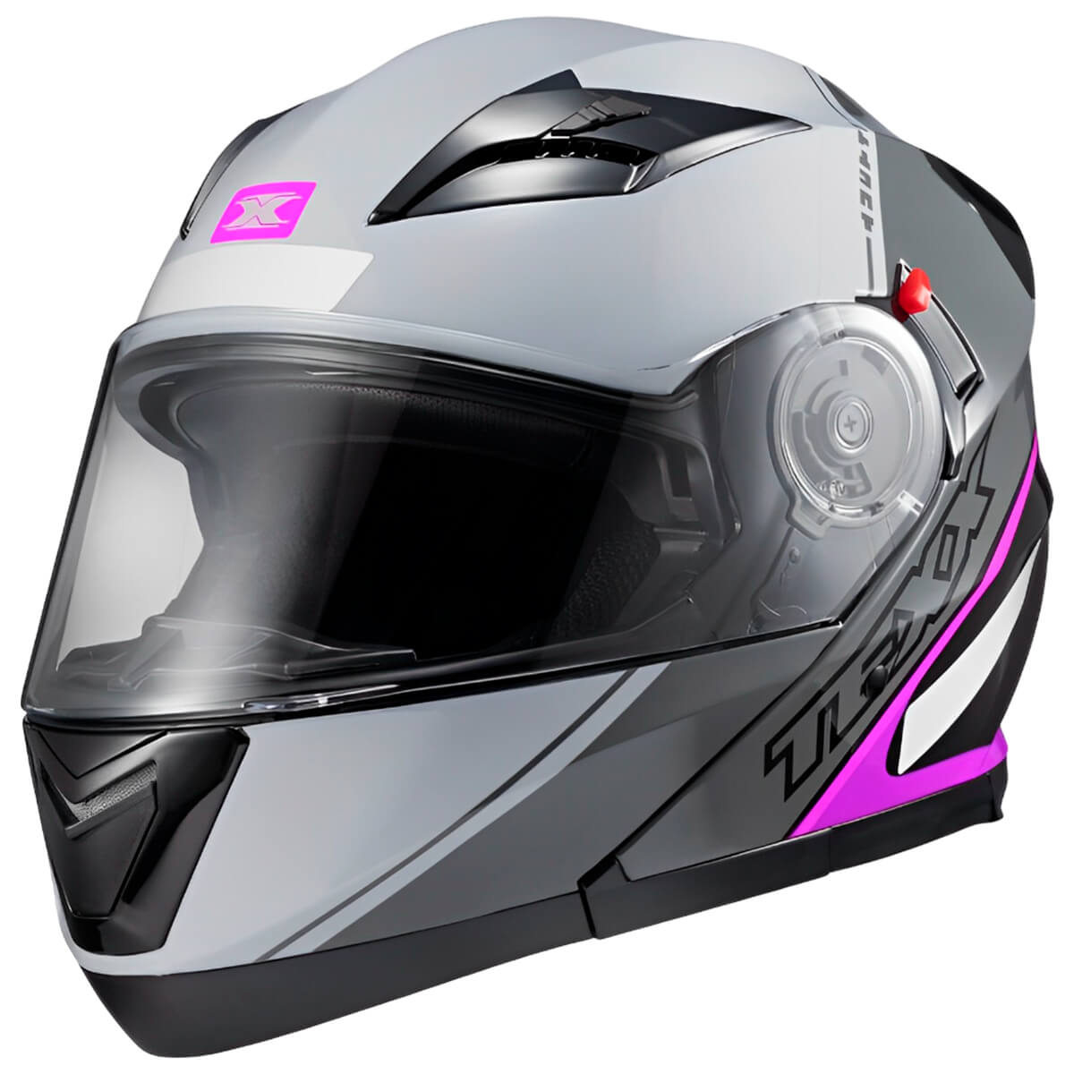 Capacete Texx Gladiator V3 Makan Cinza Rosa - MotoBR