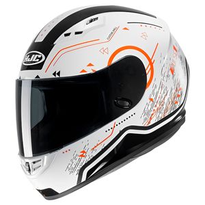 Capacete HJC CS 15 Safa Branco Laranja