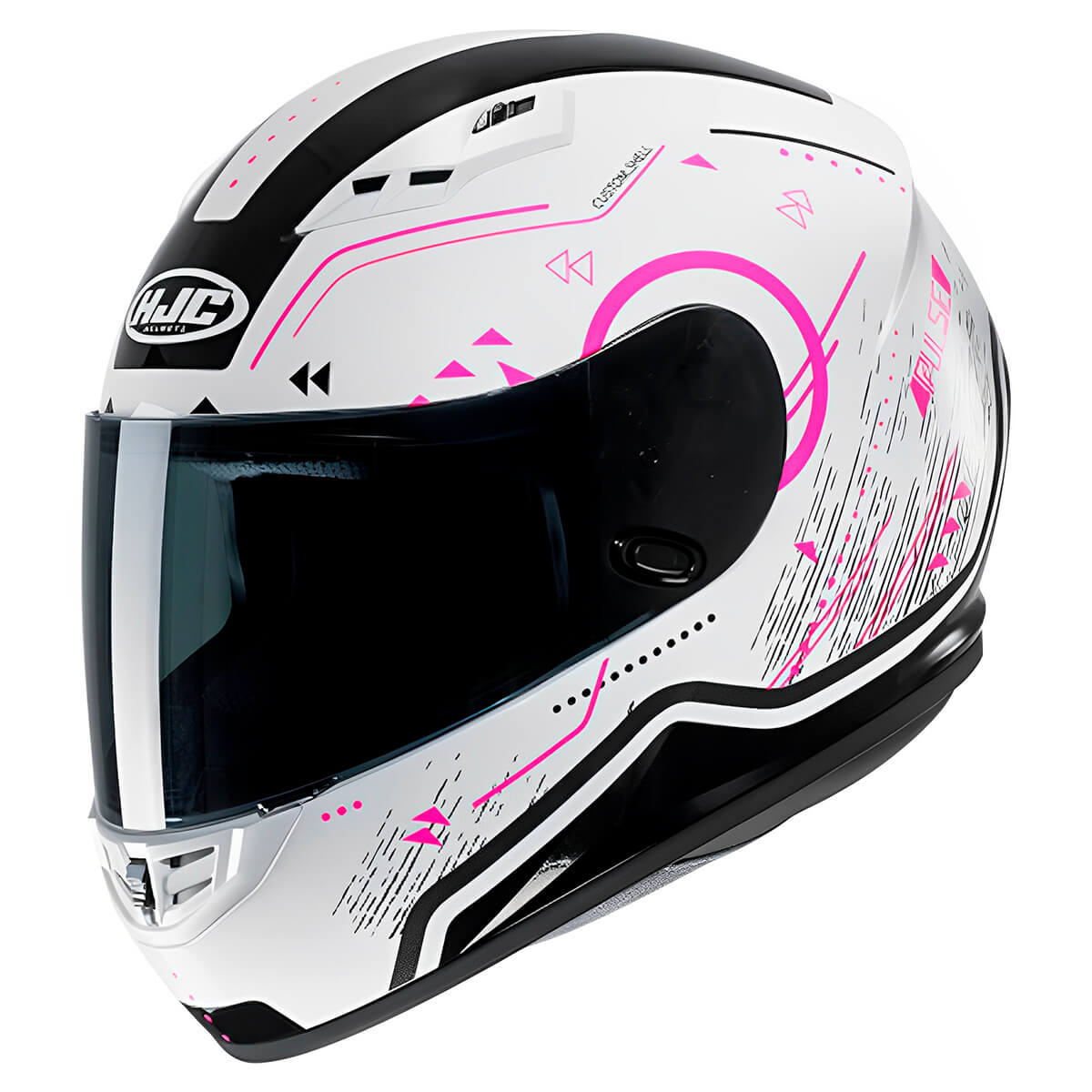 Capacete Original HJC CS 15 Safa Branco Rosa