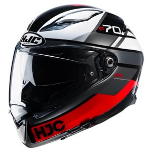 Capacete HJC F70 Tino Preto Branco Vermelho