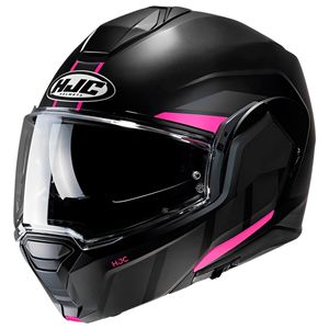 Capacete HJC I100 180 Beis Preto Chumbo Rosa