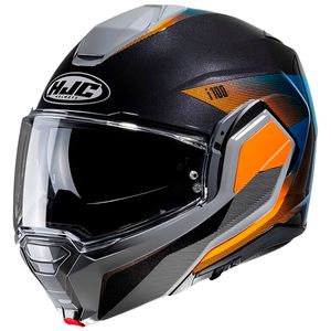 Capacete HJC I100 180 Beston Cinza Laranja Azul