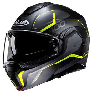 Capacete HJC I100 180 Lorix Cinza Preto Verde