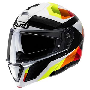 Capacete HJC I90 Lark Amarelo Laranja Branco Preto